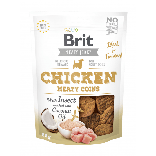 Brit Jerky Chicken with Insect Meaty Coins 80g 