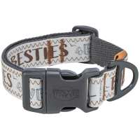 BE NORDIC obojek extra široký, XS-S: 25-36 cm/25 mm, šedá