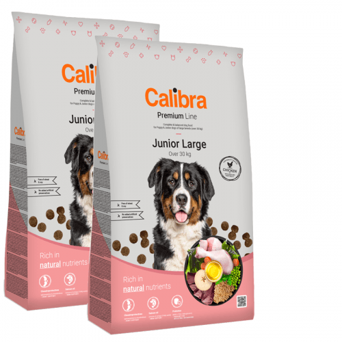 2x Calibra Dog Premium Line Junior Large 12 kg NEW