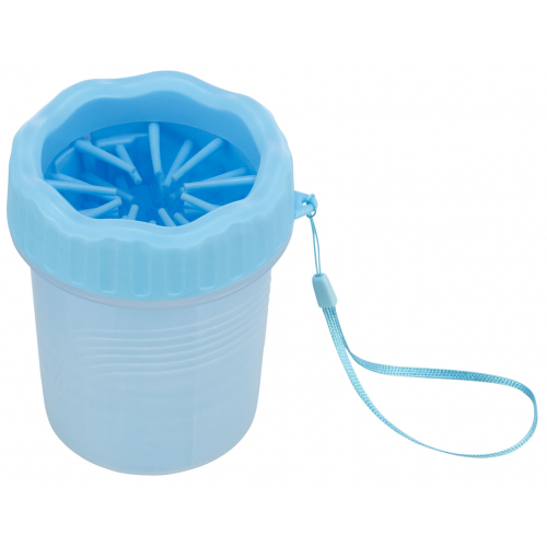 PAW CLEANER - kalíšek k čištění tlapek, S-M, silikon/plast, modrá