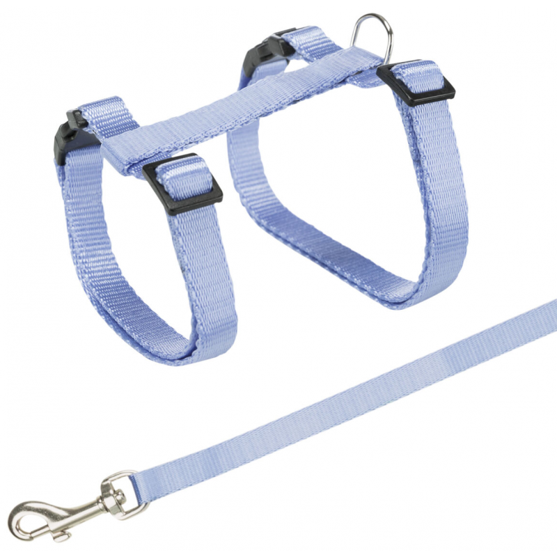 Postroj s rychlouzávěry + vodítko na kočku 27-45cm/10mm 1,2m