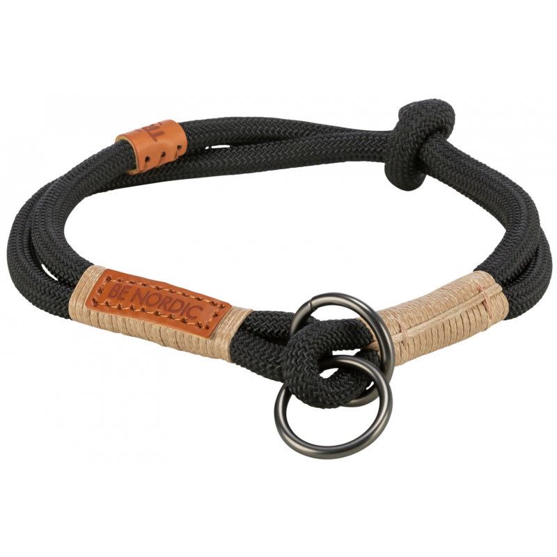 BE NORDIC polostahovací obojek, S-M: 40 cm/ ø 8 mm, černá/písková