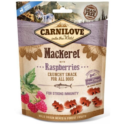 Carnilove Dog Crunchy Snack Mackerel&Raspberries 200g (min. odběr 6 ks)