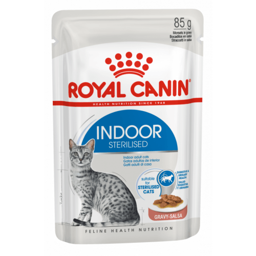 Royal Canin Feline Indoor Sterilised In Gravy Pouch 12 x 85g