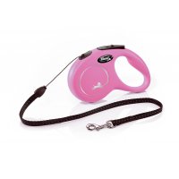 Vodítko FLEXI Classic NEW S lanko 5m/12kg růžová