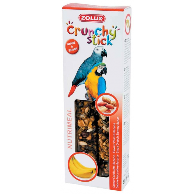 Crunchy Stick Parrot Buráky/Banán 2ks Zolux