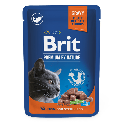 Brit Premium Cat kapsa Salmon for Sterilised 100g (min. odběr 24 ks)