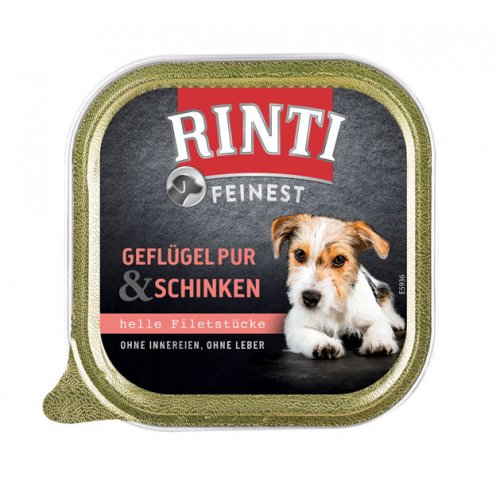 Rinti Dog Feinest vanička drůbež + šunka 150g