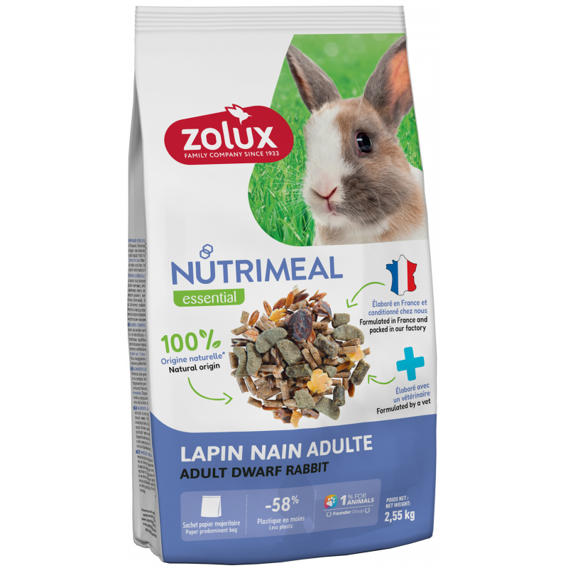 Krmivo pro králíky Adult NUTRIMEAL mix 2,55kg Zolux