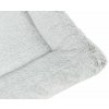 Podložka Farello, 90 × 65 cm, plyš/tkaná látka, bílošedá/šedá