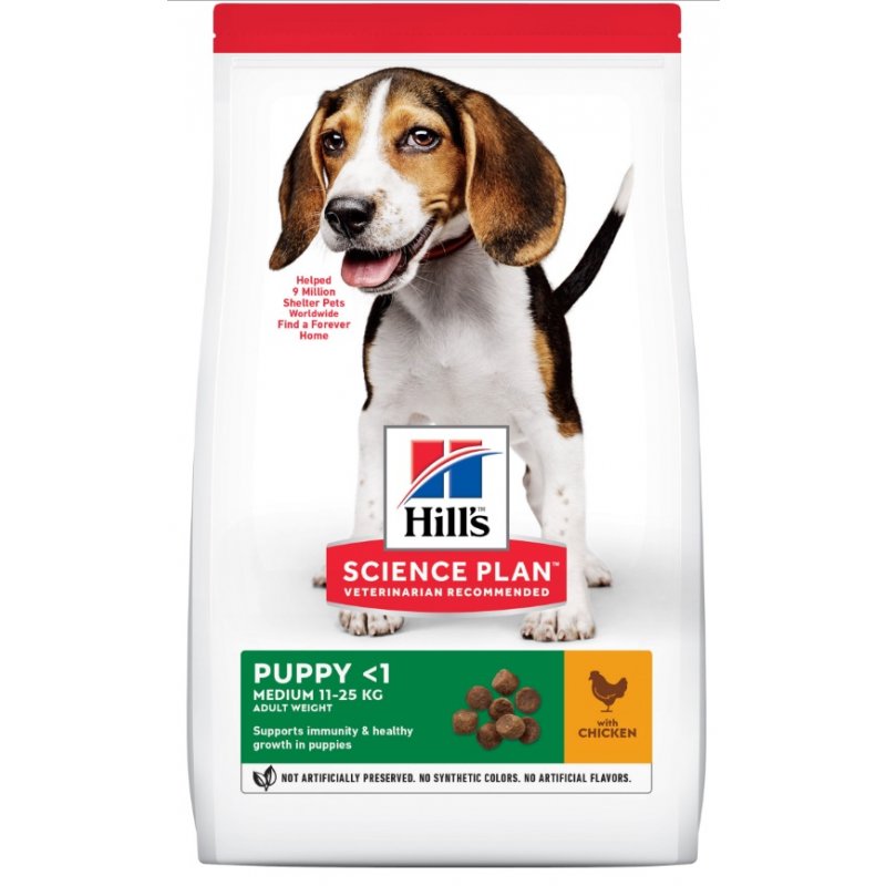 Hill's Can.Dry SP Puppy Medium Chicken 14kg