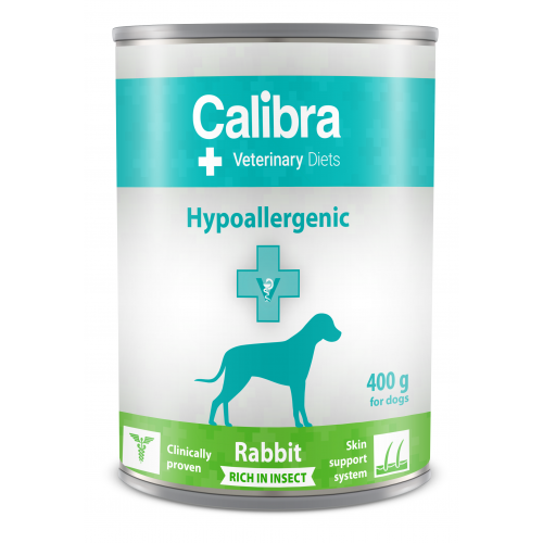 Calibra VD Dog konz. Hypoallergenic Rabbit&Insect 400g (při odběru min. 12 ks)