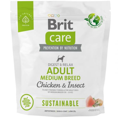 Brit Care Dog Sustainable Adult Medium Breed 1 kg NEW