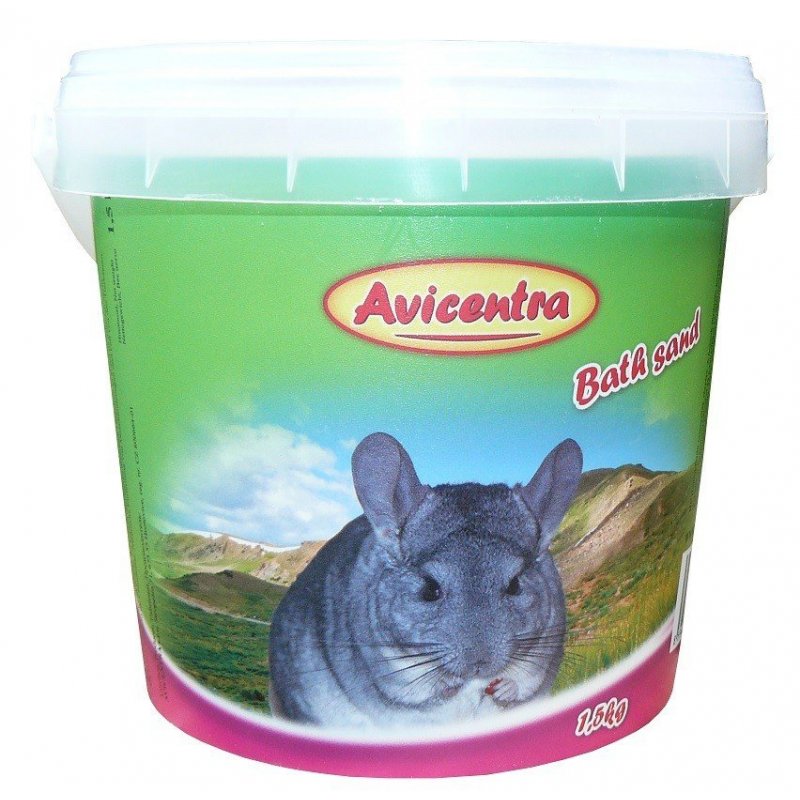 Avicentra písek pro činčily a pískomily - 1,5kg kyblík