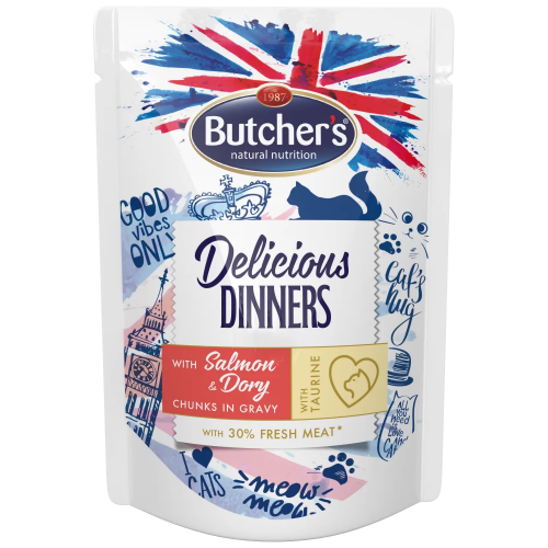 Butcher's Cat Delic. Dinner losos+dorada kapsa 100g (min. odběr 24 ks)