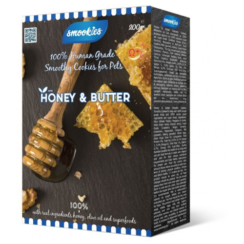 SMOOKIES Premium HONEY - medové sušenky 100% human grade, 200g