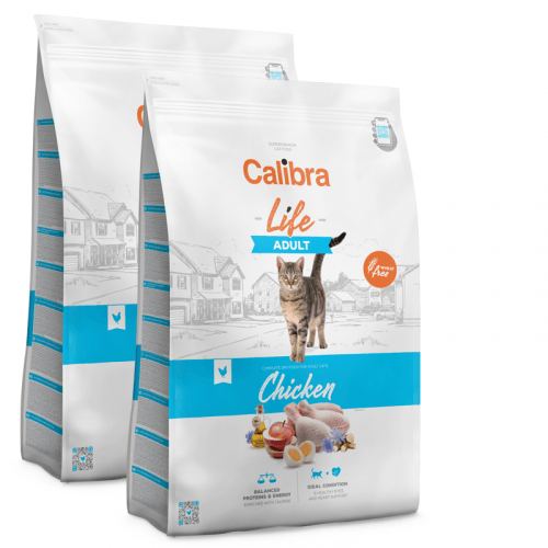 2x Calibra Cat Life Adult Chicken 6 kg
