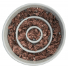 Keramická miska k pomalému krmení, kruhy, 0,9l / 17 cm, šedomodrá