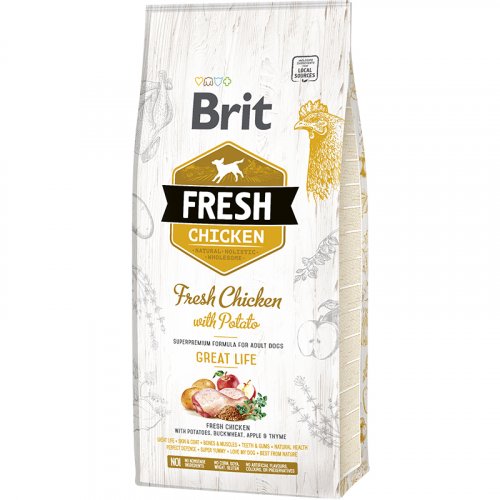 Brit Dog Fresh Chicken & Potato Adult Great Life 12kg VÝPRODEJ