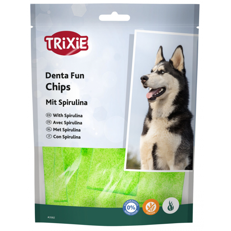 DentaFun žvýkací chipsy se spirulinou 100 g