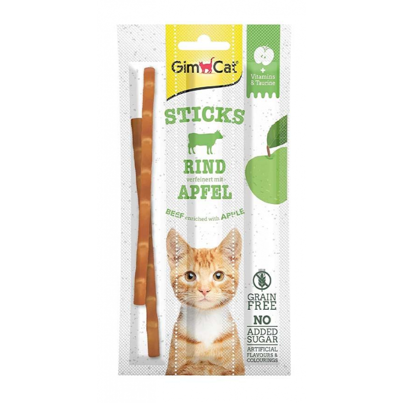 Gimcat Superfood Duo-sticks hovězí a jablko 3ks