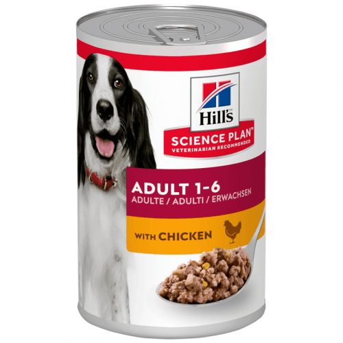 Hill's Science Plan konzerva pro dospělé psy s kuřetem 370 g