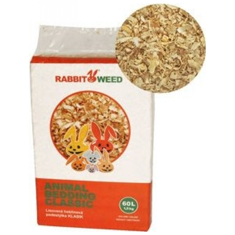 Hobliny podestýlka lis. KLASIK RabWeed 60l /1,5 kg