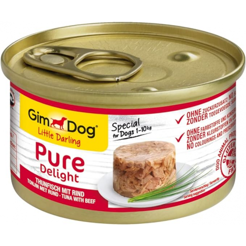 Gimdog konz. Pure delight tuňák s hovězím 85g