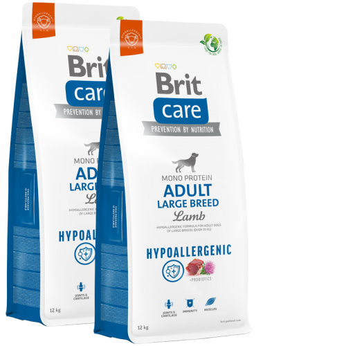 2 x Brit Care Dog Hypoallergenic Adult Large Breed 12kg