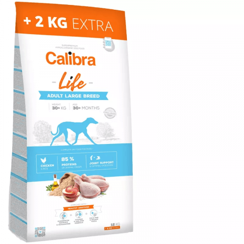 Calibra Dog Life Adult Large Breed Chicken 12kg + 2kg ZDARMA VÝPRODEJ