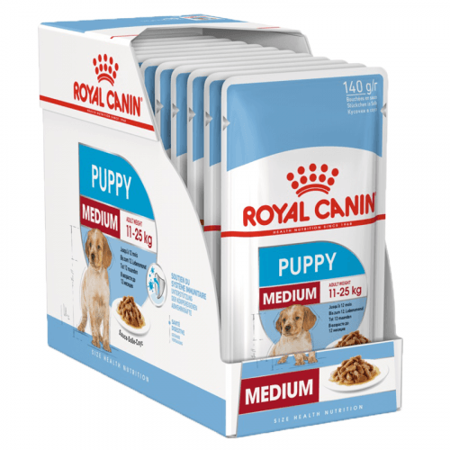 Royal Canin SHN MEDIUM PUPPY GRAVY kapsičky 10 x 140 g
