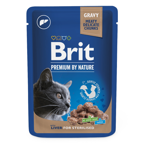 Brit Premium Cat kapsa Liver for Sterilised 100g (min. odběr 24 ks)