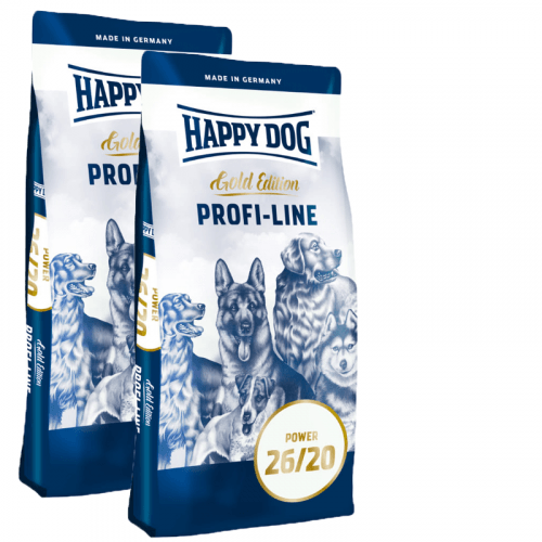 2x Happy Dog Profi-Line - Profi Gold 26/20 Power 20 kg