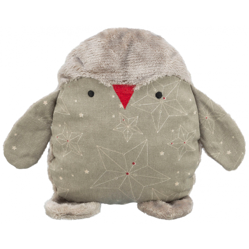 Xmas PENGUIN - vánoční plyšový tučňák bez zvuku, 24 cm, látka/plyš