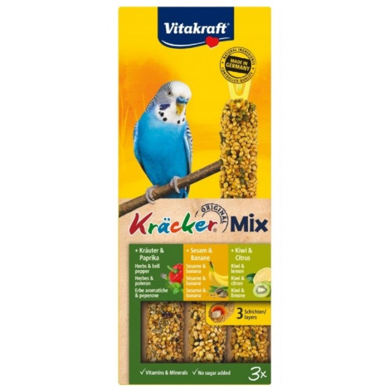 Vitakraft Bird Kräcker Andulka fíky/sezam/kiwi tyč 3ks