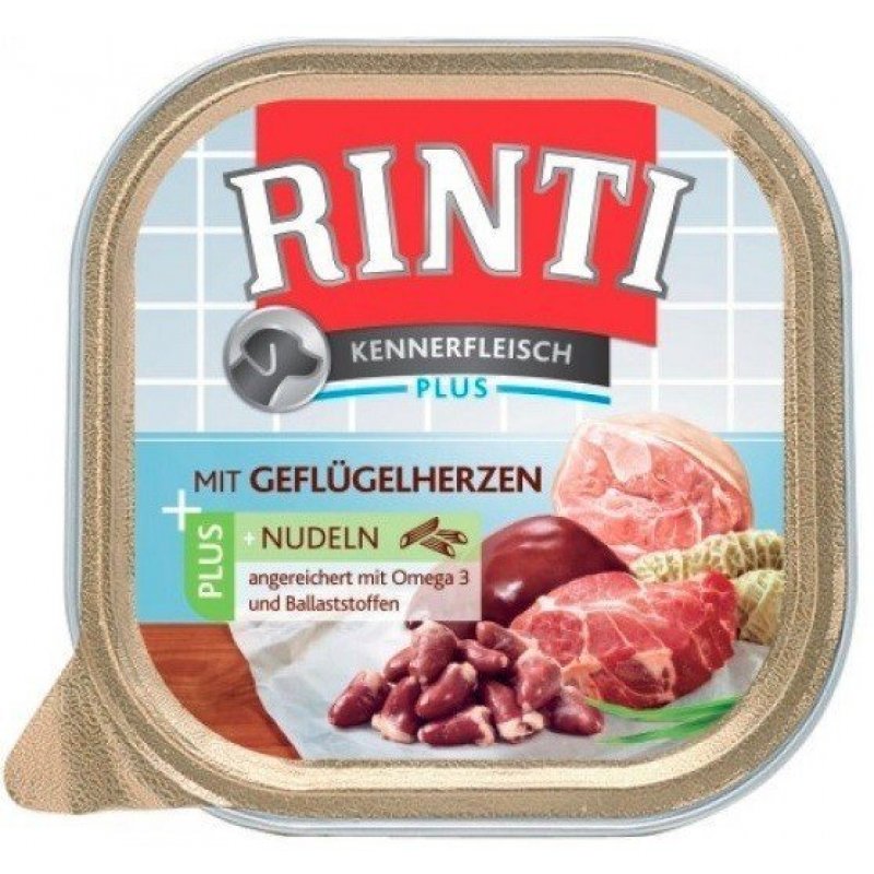 Rinti Dog Kennerfl. vanička drůbeží srdíčka+nudle 300g