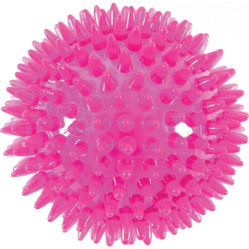 Hračka pes BALL SPIKE TPR POP 13cm s ostny růžová Zolux