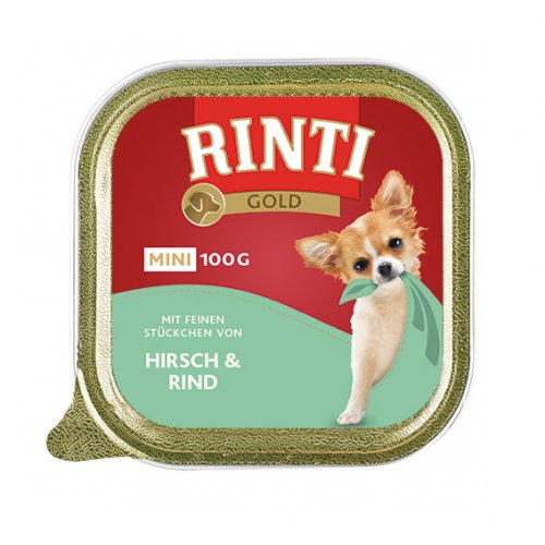 Rinti Dog Gold Mini vanička jelen + hovězí 100g