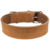 RUSTIC kožený obojek Heartbeat, L-XL: 55-65cm/40mm, hnědá