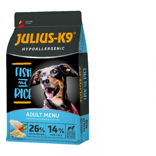 JULIUS K-9 HighPremium 3kg ADULT Hypoallergenic FISH&Rice