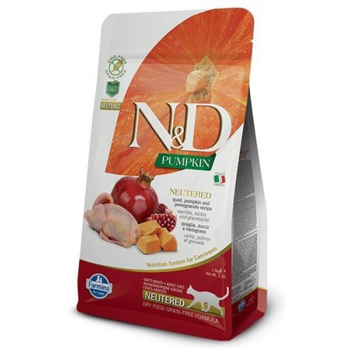 Farmina N&D Pumpkin CAT Neutered Quail & Pomegranate 1,5kg