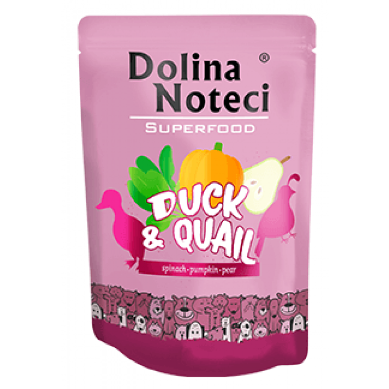 DOLINA NOTECI SUPERFOODS kachna a křepelka pro psy 300 g