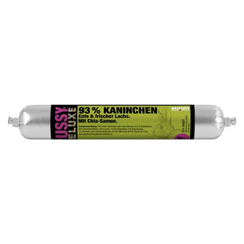 PUSSY DELUXE DUCK, RABBIT, SALMON 100g