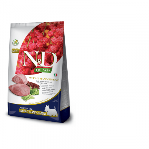 N&D Quinoa DOG Weight Mnmgnt Lamb &Broccoli Mini 2,5kg
