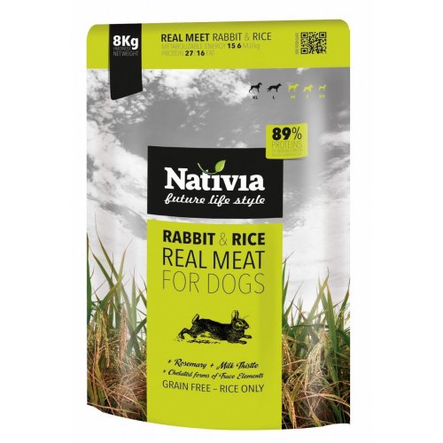 Nativia Real Meat Rabbit & Rice 8kg VÝPRODEJ