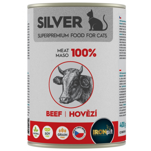 IRONpet Silver Cat Beef konzerva 400g