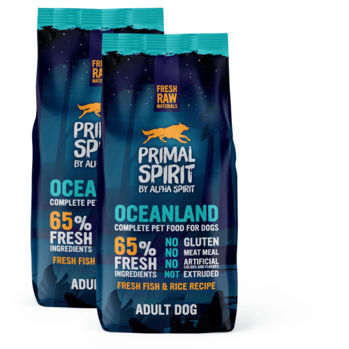 2x Primal Spirit Dog 65% Oceanland 12 kg