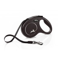 Vodítko FLEXI Classic NEW M pásek 5m/25kg černá