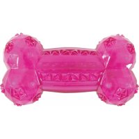 Hračka pes kost BONE TPR POP 14cm růžová Zolux