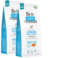 2 x Brit Care Dog Grain-Free Junior Large Breed 12 kg NEW